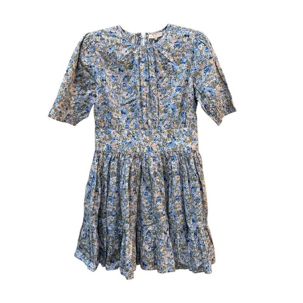 By Timo Poplin Mini Dress Blossoms Size Medium Floral